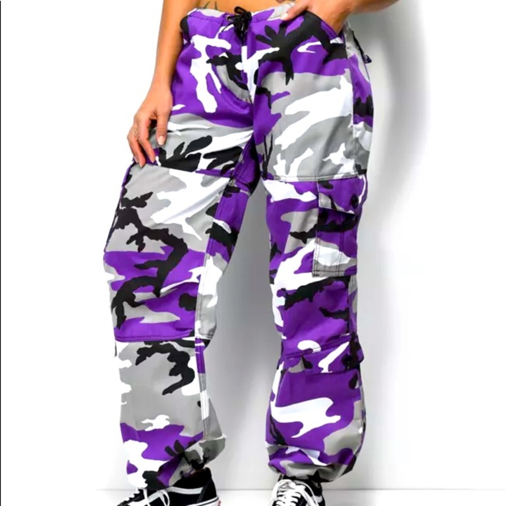 Kreamy purple camo jogger pants